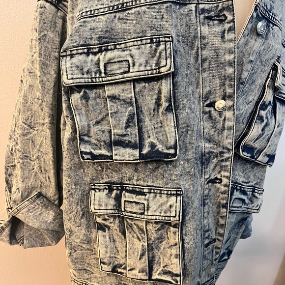 Wild Fable Vintage Wash 90’s utility jean jacket - Picture 2 of 6